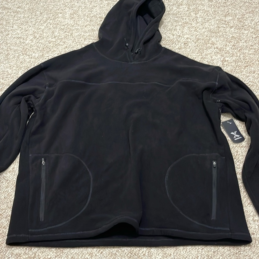 Men’s Xersion Black Winter Pullover Sweatshirt XXL